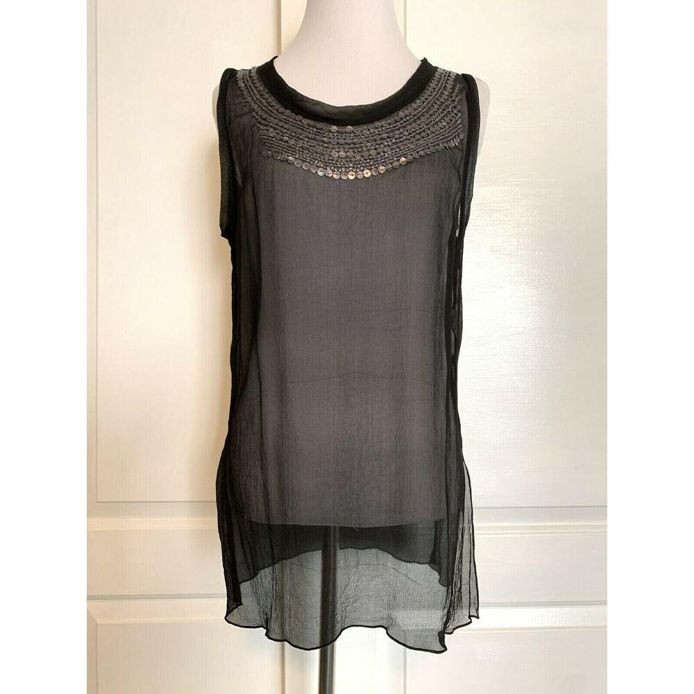 Velvet by Graham & Spencer Black Sleeveless Blouse